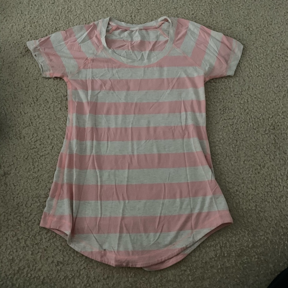 striped lulu lemon shirt